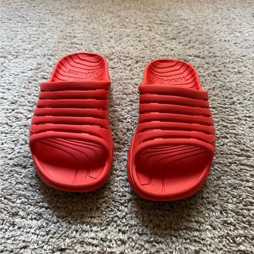 Hoka One One Women's Red Slide Sandals